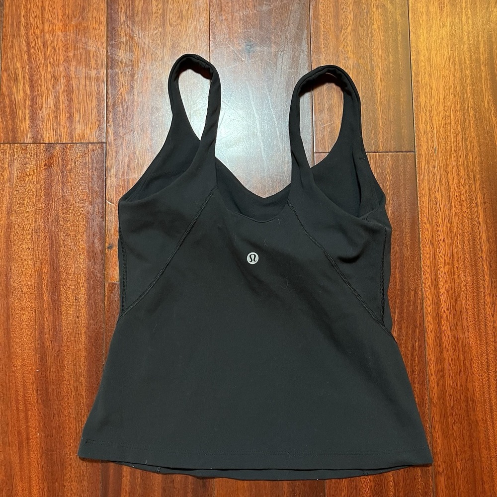 Lululemon Tank Top Womens 6 Black Align Waist Length Tank W1DUCS Casual Gym